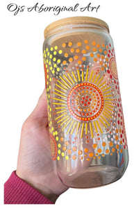 Sunrise Dreaming 16oz glass tumbler