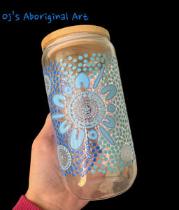 Saltwater dreaming 16oz glass tumbler