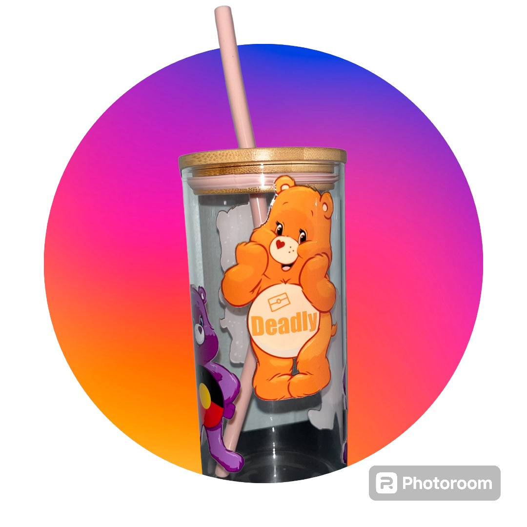 Deadlybears 20oz glass tumbler